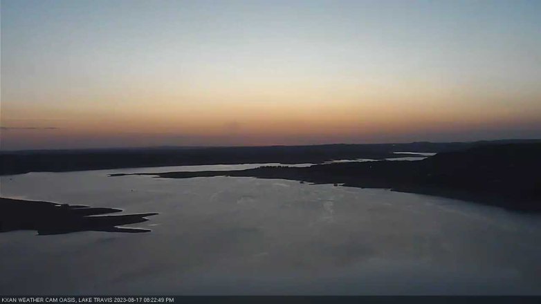 Lake Travis webcam, August 17, 2023 8:25 PM CT