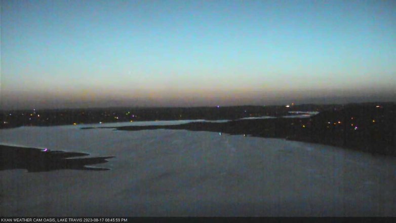 Lake Travis webcam, August 17, 2023 8:45 PM CT