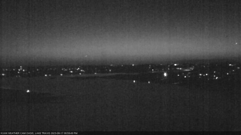 Lake Travis webcam, August 17, 2023 9:00 PM CT