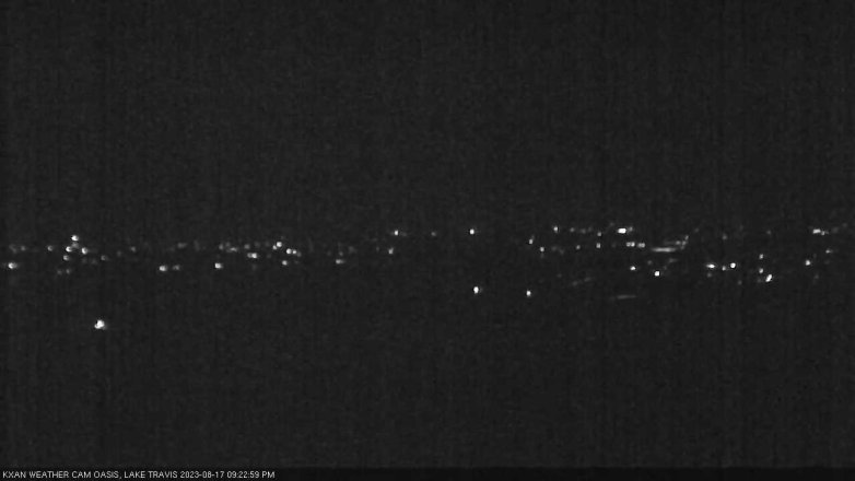 Lake Travis webcam, August 17, 2023 9:25 PM CT