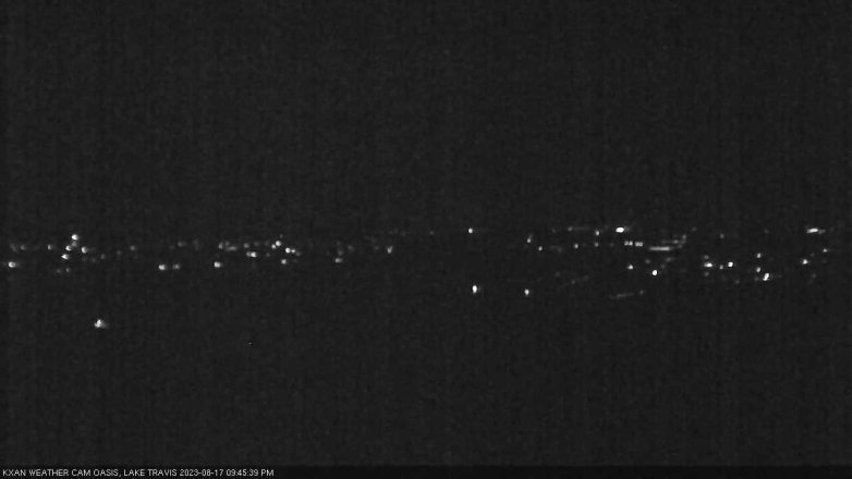 Lake Travis webcam, August 17, 2023 9:45 PM CT