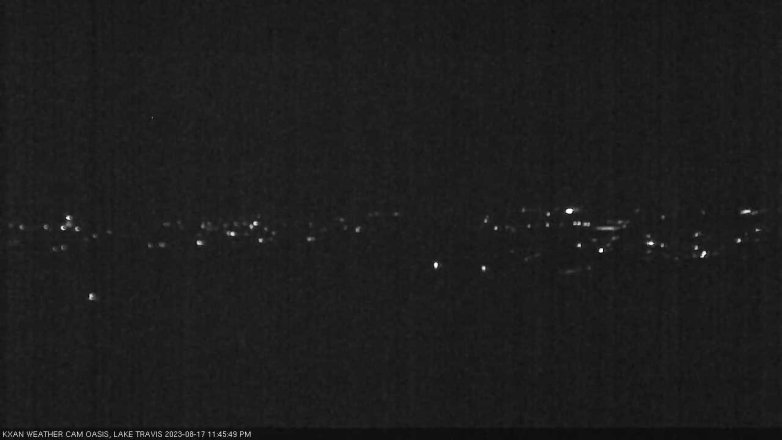 Lake Travis webcam, August 17, 2023 11:45 PM CT
