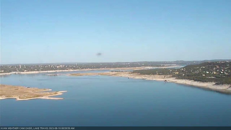 Lake Travis webcam, August 18, 2023 9:00 AM CT