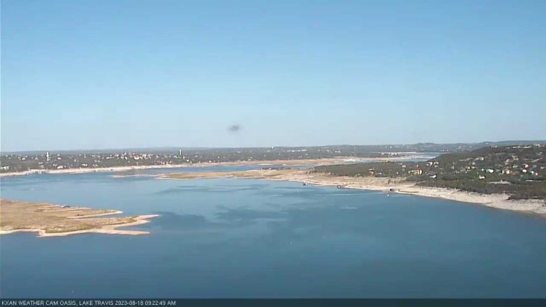 Lake Travis webcam, August 18, 2023 9:25 AM CT