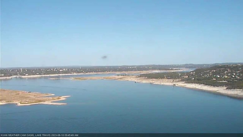 Lake Travis webcam, August 18, 2023 9:45 AM CT