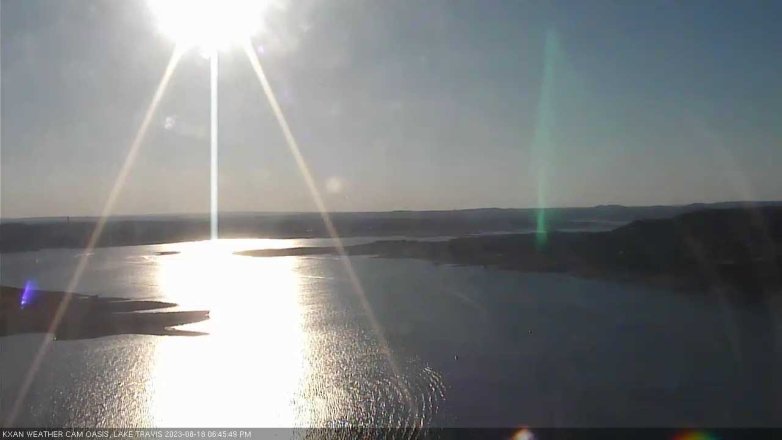 Lake Travis webcam, August 18, 2023 6:45 PM CT