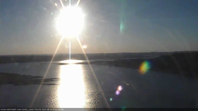 Lake Travis webcam, August 18, 2023 7:25 PM CT