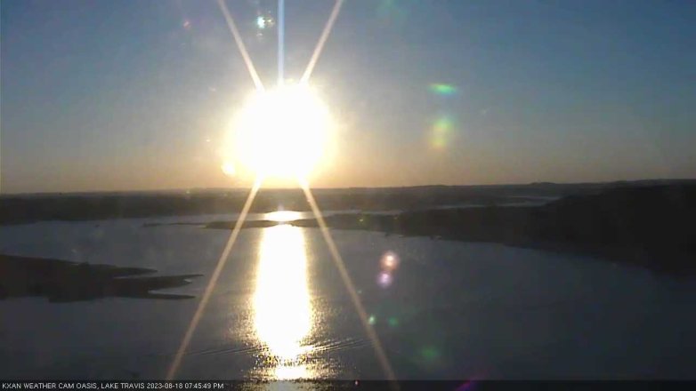 Lake Travis webcam, August 18, 2023 7:45 PM CT