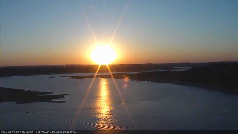 Lake Travis webcam, August 18, 2023 8:00 PM CT