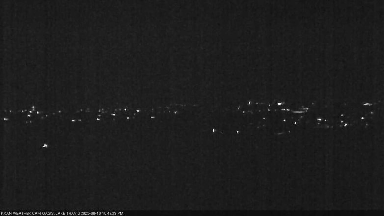 Lake Travis webcam, August 18, 2023 10:45 PM CT