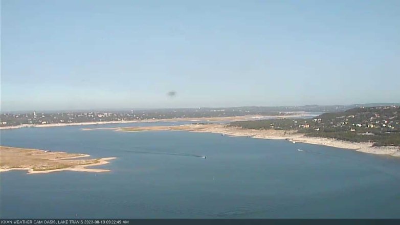 Lake Travis webcam, August 19, 2023 9:25 AM CT