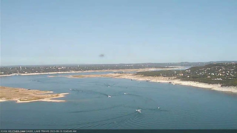 Lake Travis webcam, August 19, 2023 10:45 AM CT