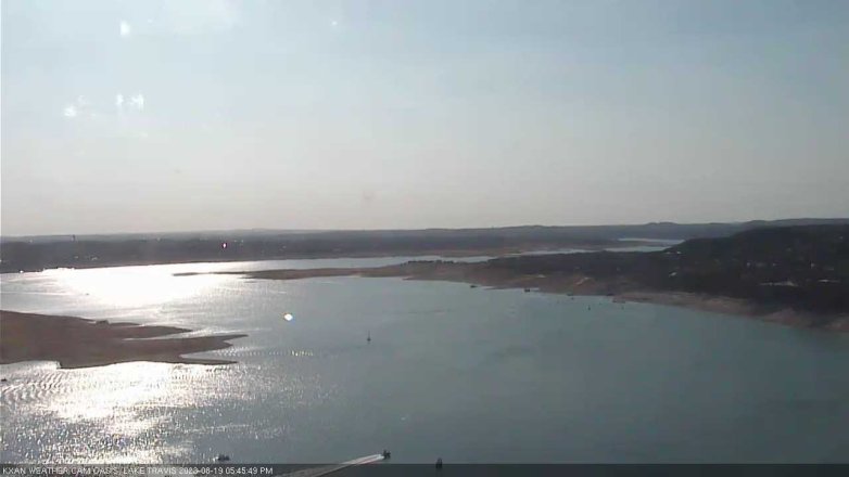 Lake Travis webcam, August 19, 2023 5:45 PM CT