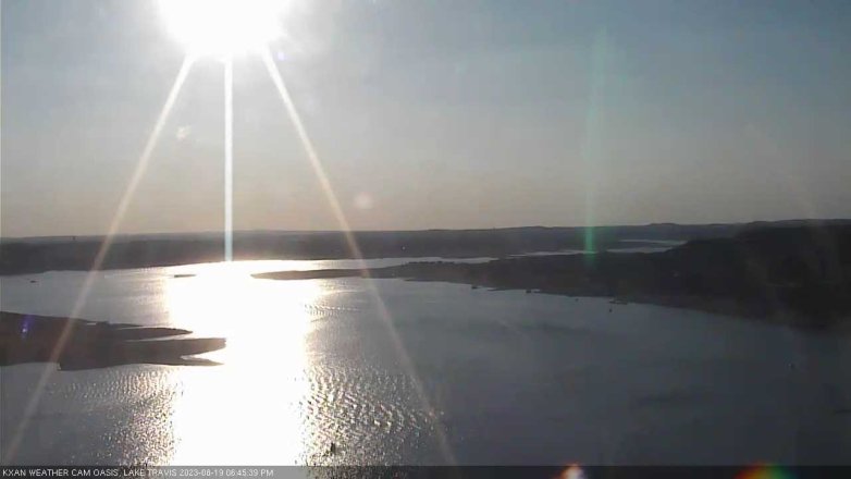 Lake Travis webcam, August 19, 2023 6:45 PM CT