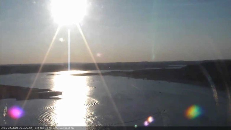 Lake Travis webcam, August 19, 2023 7:00 PM CT