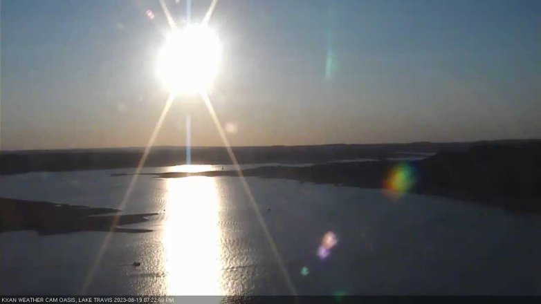Lake Travis webcam, August 19, 2023 7:25 PM CT