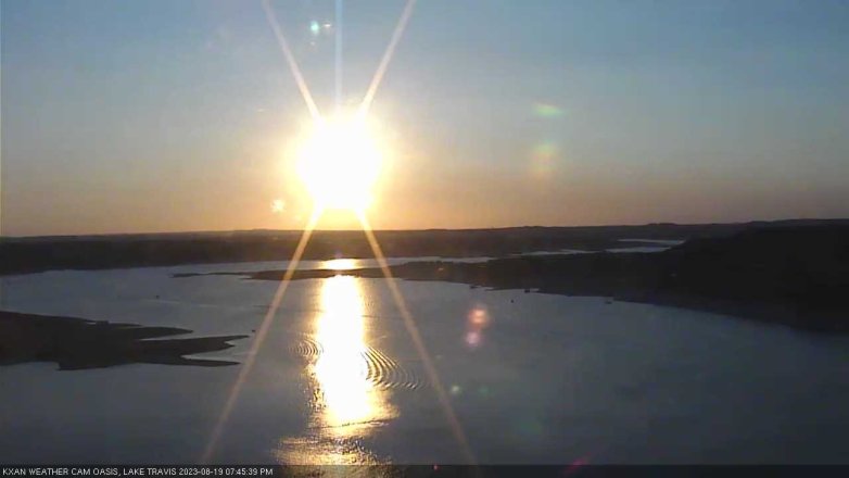 Lake Travis webcam, August 19, 2023 7:45 PM CT