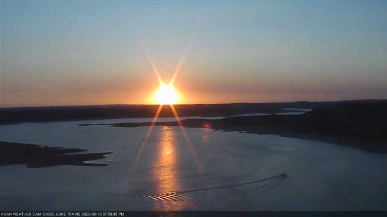 Lake Travis webcam, August 19, 2023 8:00 PM CT