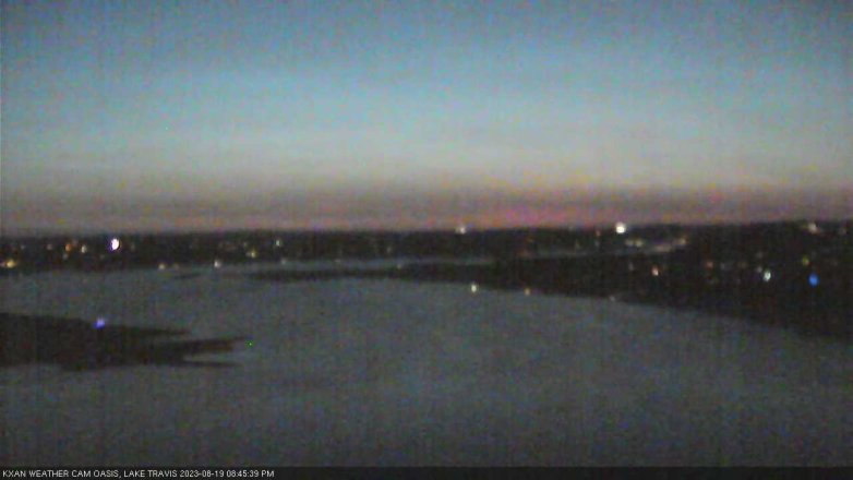 Lake Travis webcam, August 19, 2023 8:45 PM CT