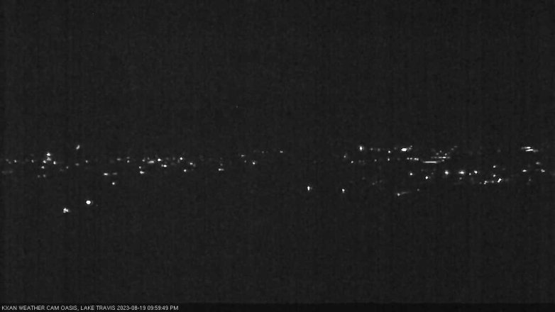 Lake Travis webcam, August 19, 2023 10:00 PM CT