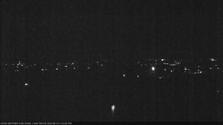 Lake Travis webcam, August 19, 2023 11:25 PM CT