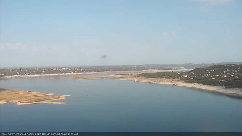Lake Travis webcam, August 20, 2023 9:00 AM CT