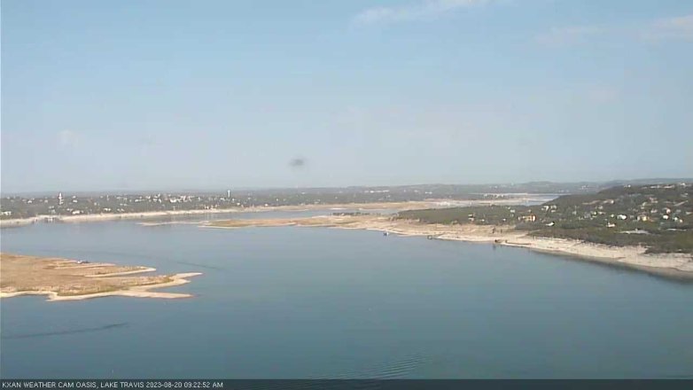 Lake Travis webcam, August 20, 2023 9:25 AM CT