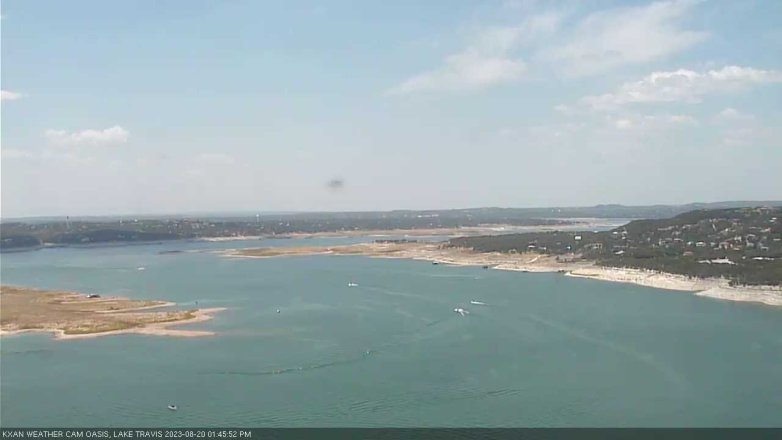 Lake Travis webcam, August 20, 2023 1:45 PM CT