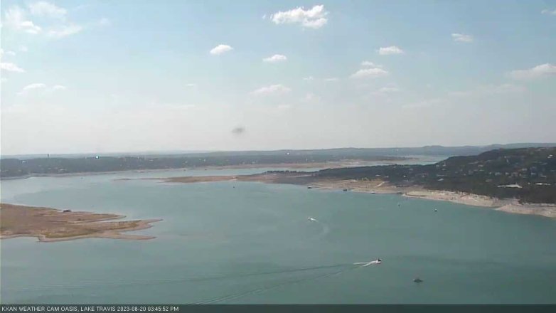 Lake Travis webcam, August 20, 2023 3:45 PM CT