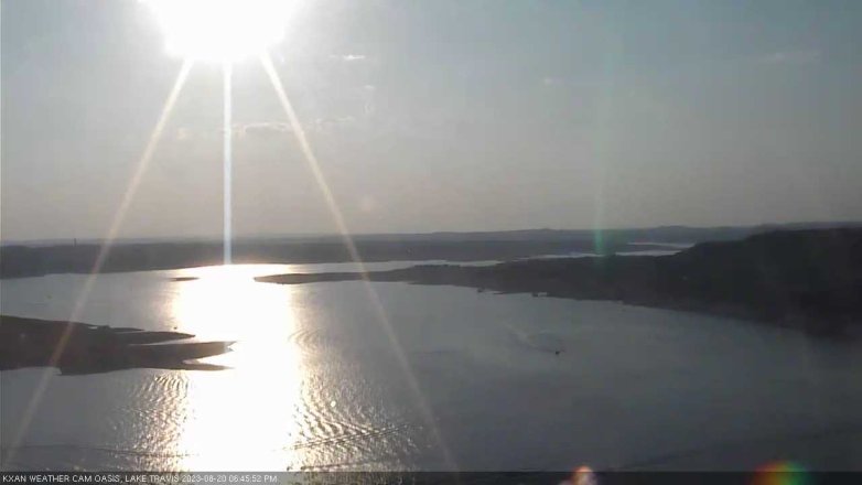 Lake Travis webcam, August 20, 2023 6:45 PM CT