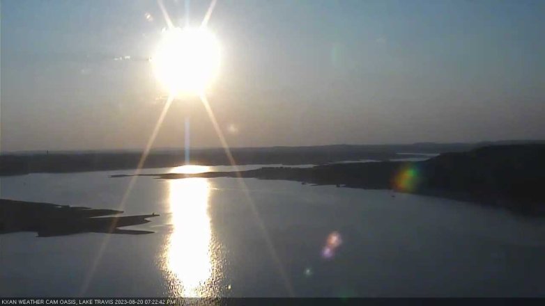 Lake Travis webcam, August 20, 2023 7:25 PM CT