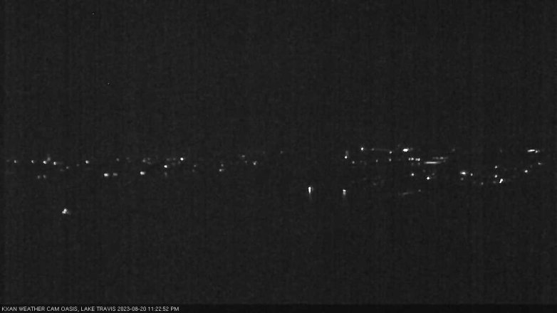 Lake Travis webcam, August 20, 2023 11:25 PM CT