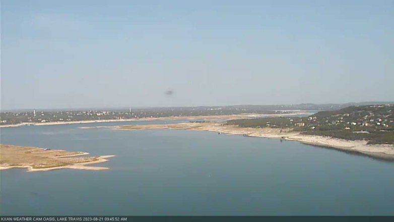 Lake Travis webcam, August 21, 2023 9:45 AM CT