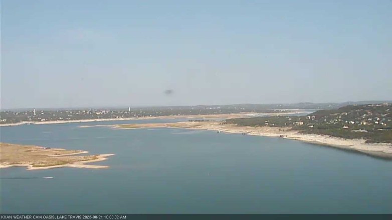 Lake Travis webcam, August 21, 2023 10:00 AM CT