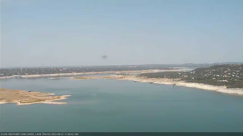 Lake Travis webcam, August 21, 2023 11:45 AM CT