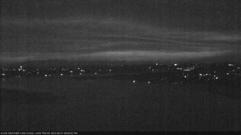Lake Travis webcam, August 21, 2023 8:45 PM CT