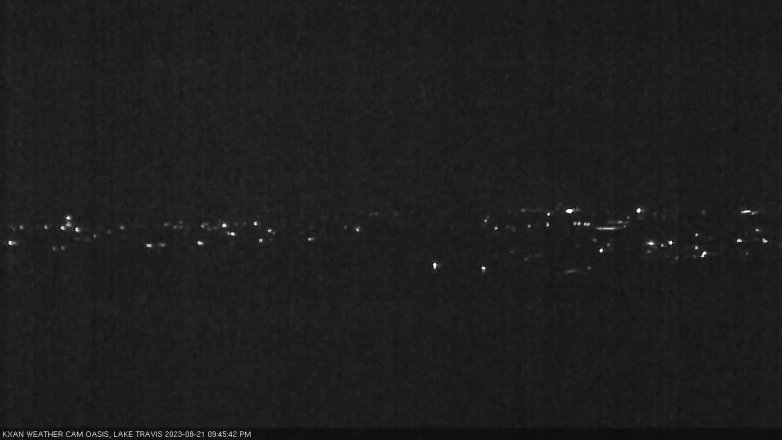 Lake Travis webcam, August 21, 2023 9:45 PM CT