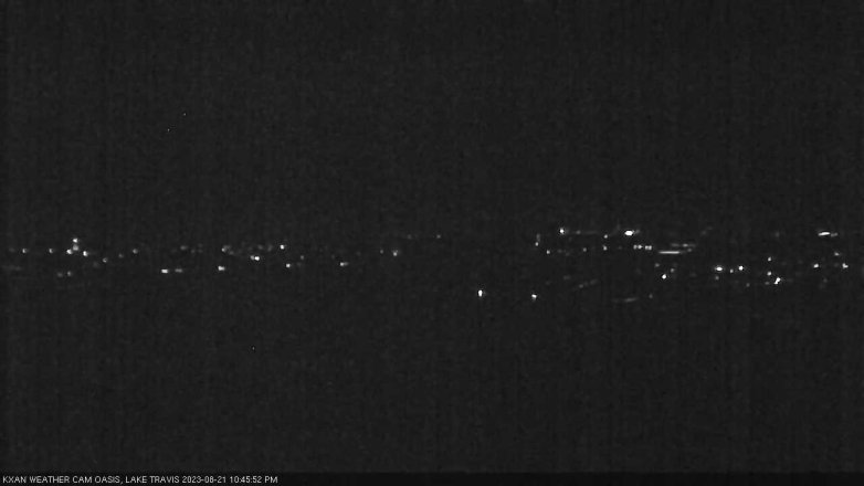 Lake Travis webcam, August 21, 2023 10:45 PM CT