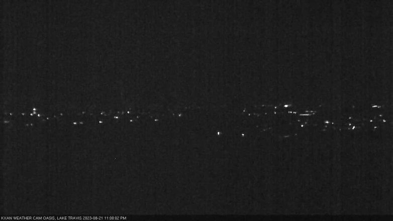 Lake Travis webcam, August 21, 2023 11:00 PM CT