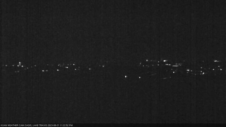 Lake Travis webcam, August 21, 2023 11:25 PM CT