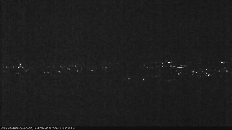 Lake Travis webcam, August 21, 2023 11:45 PM CT