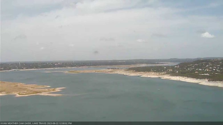 Lake Travis webcam, August 22, 2023 12:00 PM CT