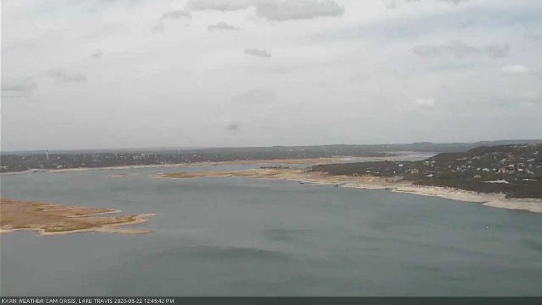 Lake Travis webcam, August 22, 2023 12:45 PM CT