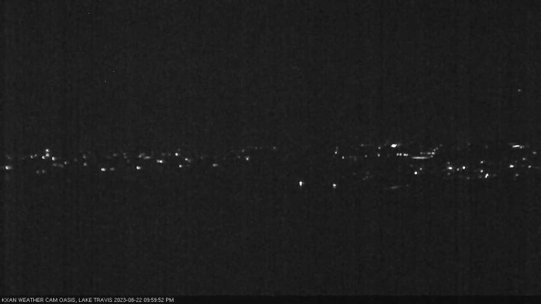 Lake Travis webcam, August 22, 2023 10:00 PM CT