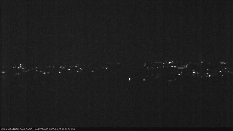 Lake Travis webcam, August 22, 2023 10:25 PM CT