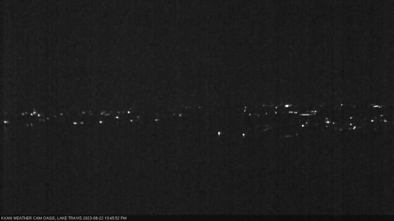 Lake Travis webcam, August 22, 2023 10:45 PM CT