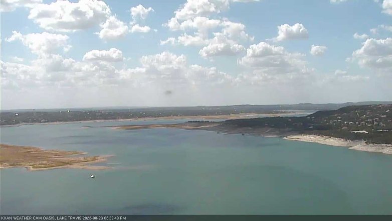 Lake Travis webcam, August 23, 2023 3:25 PM CT