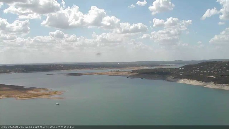 Lake Travis webcam, August 23, 2023 3:45 PM CT