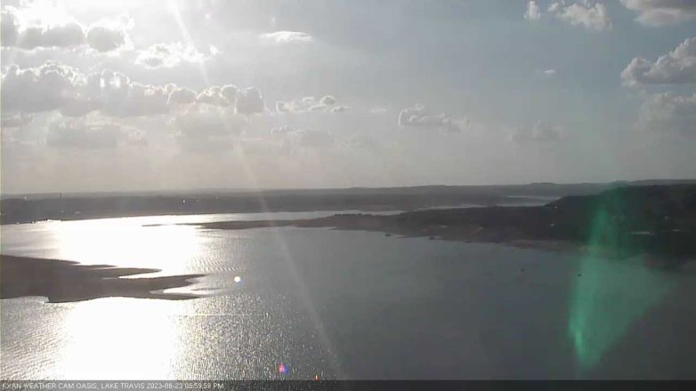 Lake Travis webcam, August 23, 2023 6:00 PM CT