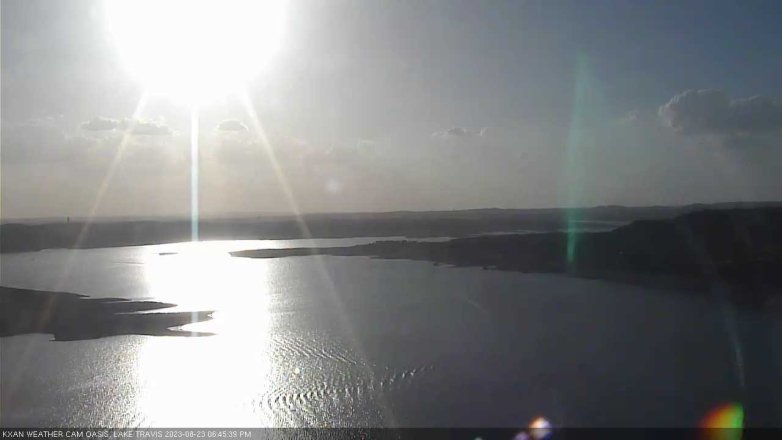 Lake Travis webcam, August 23, 2023 6:45 PM CT